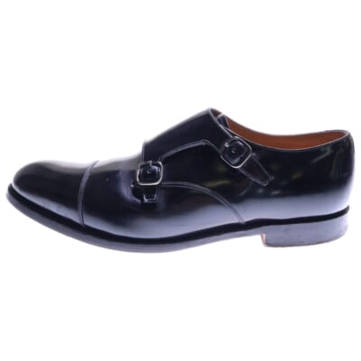 DETROIT デトロイト ダブルモンクストラップ レザー シューズ ブラック Bランク