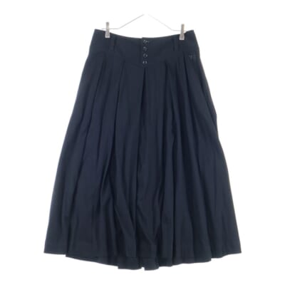 エンブロイダリー ロゴ ロング スカート ブラック W57900 レディース Bランク