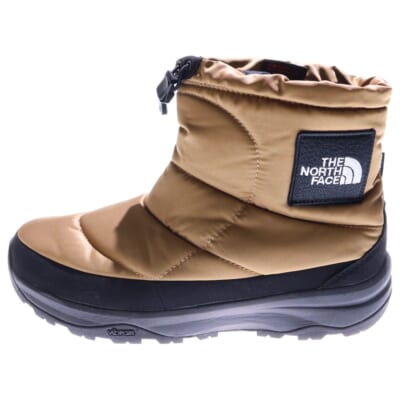 NUPTSE BOOTIE WP LOGO SHORT ヌプシ ブーティ ウォータープルーフ ブーツ ハイカットシューズ ブラウン US9/27cm NF52076 Bランク