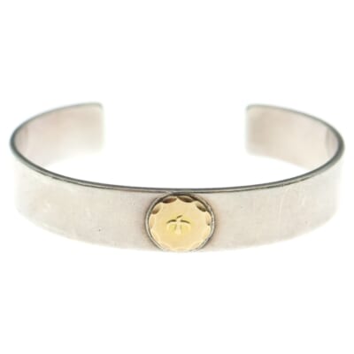 平打ちブレスS バングル シルバー/ゴールド Bランク