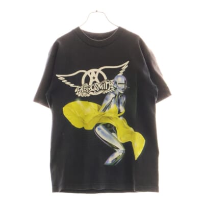 00S VINTAGE AERO SMITH 2001 JUST PUSH PLAY TOUR TEE ヴィンテージ エアロスミス ジャストプッシュプレイツアー 空山基 両面プリントTシャツ 半袖クルーネック Bランク