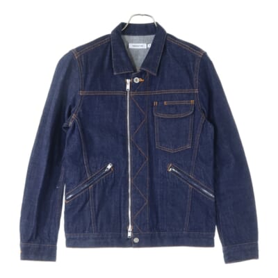 16AW WORKER JACKET COTTON 13oz SELVEDGE DENIM OW ワーカー コットン ジップアップ デニムジャケット インディゴ NN-J3008 Aランク