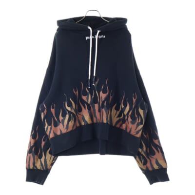 20AW FLAME PRINT PARKA フレームプリント スウェット プルオーバーパーカー ブラック PMBB058E20FLE001 Bランク