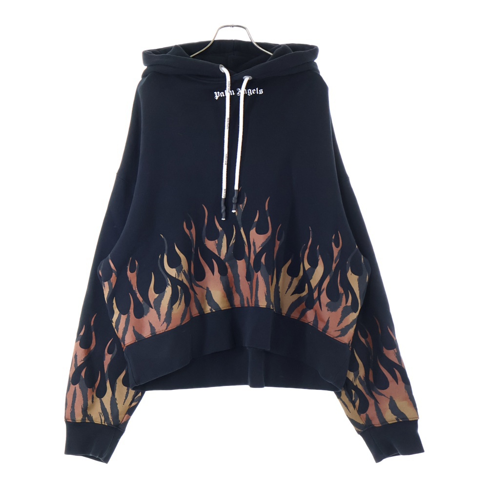 20AW FLAME PRINT PARKA フレームプリント スウェット プルオーバーパーカー ブラック PMBB058E20FLE001 Bランク