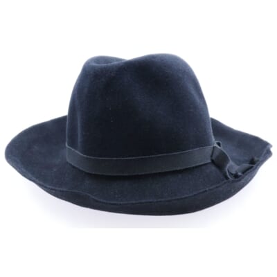 ウール 中折れハット 帽子 ブラック HP-H01-927 Bランク