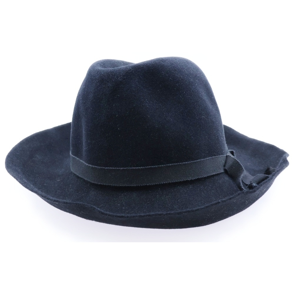 ウール 中折れハット 帽子 ブラック HP-H01-927 Bランク