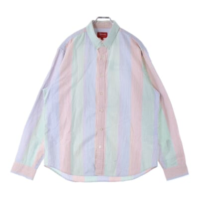 20SS Oxford Shirt ストライプ オックスフォード 長袖シャツ マルチカラー Bランク