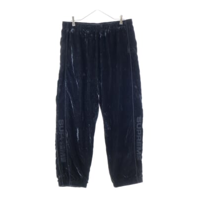 23AW Crushed Velvet Track Pant クラッシュドベルベット トラックパンツ ブラック Bランク