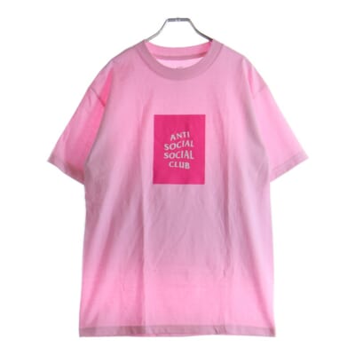 ロゴプリント クルーネックん半袖Tシャツ カットソー ピンク Bランク