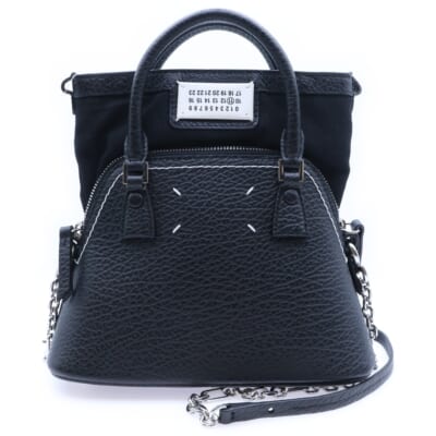 5AC マイクロ 2WAY ハンド ショルダー バッグ ブラック レディース S56WG0081 Aランク