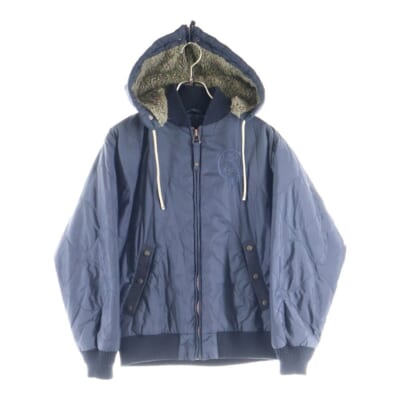 フーデッド キルティング ボンバージャケット ブルゾン ブラック Bランク