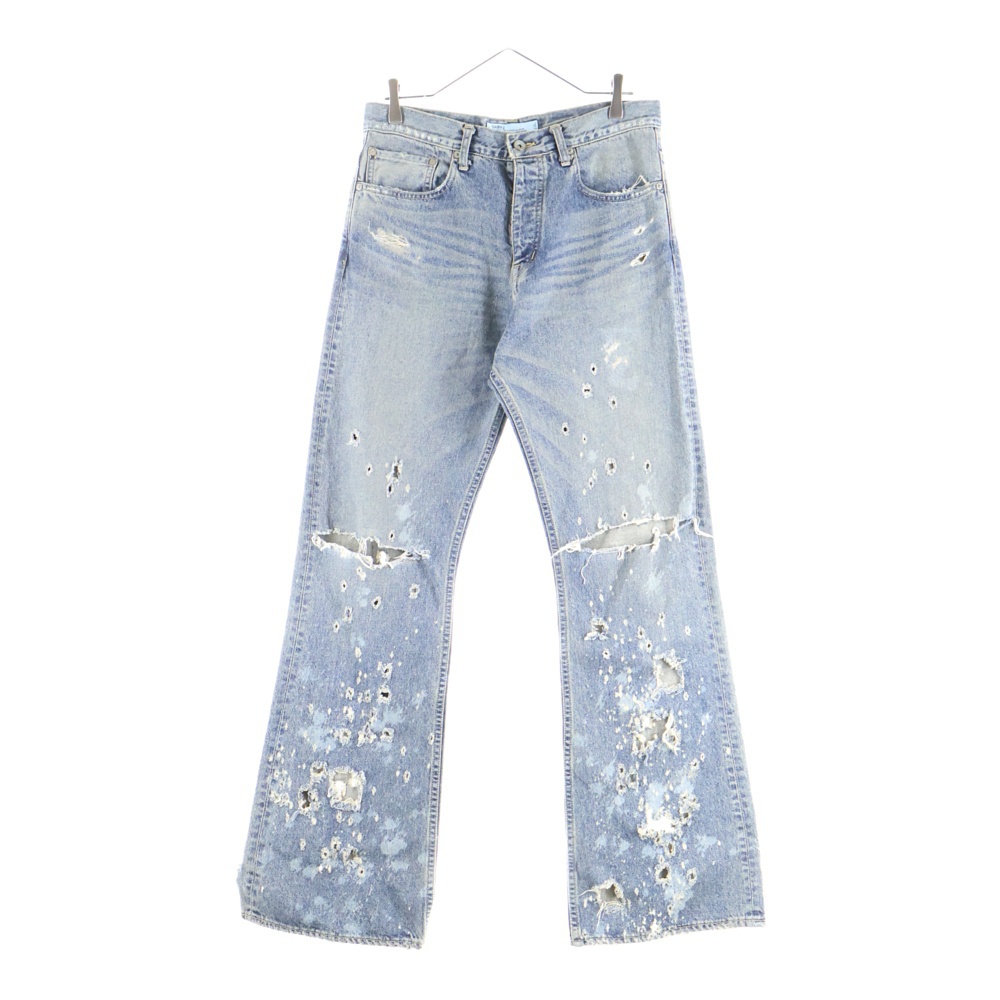 Damage Stright Denim Pants ダメージストレートデニムパンツ インディゴ 24SS D9 Bランク
