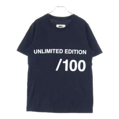UNLIMITED EDITION TEE フロントプリントTシャツ 半袖クルーネックカットソー ブラック S32GC0522 S21058 Bランク