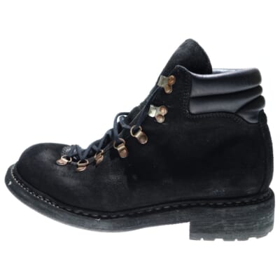 19 HICKING BOOTS BUFFALO REVERSE バッファローリバース スエードレザー レースアップ ハイキングブーツ ブラック Bランク