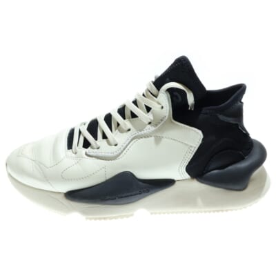 KAIWA カイワ レザーローカットスニーカー ホワイト/ブラック US7.5/25.5cm ID5430 Bランク