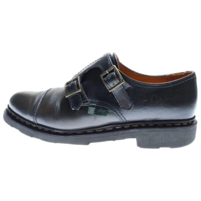 VOGUE ヴォーグ フランス製 ダブルモンク レザードレスシューズ ブラック レディース 43306 Bランク