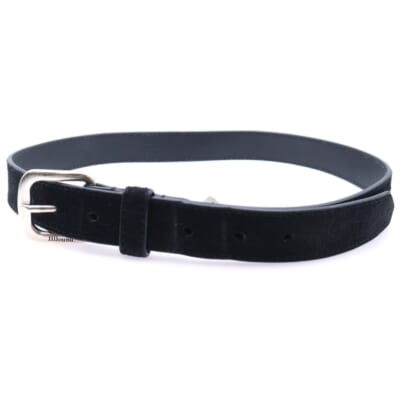 ×JJJJound BELT BLACK ジョウンド ロゴデザイン刻印 カウレザー ベルト ブラック Bランク
