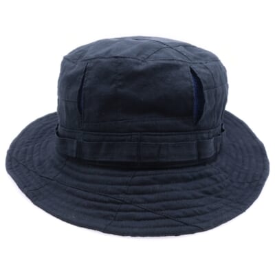 25SS ×GOODENOUGH Patchwork Madras Crusher HAT パッチワーク マドラス クラッシュデザイン ロゴデザイン バケットハット 帽子 ブラック Bランク