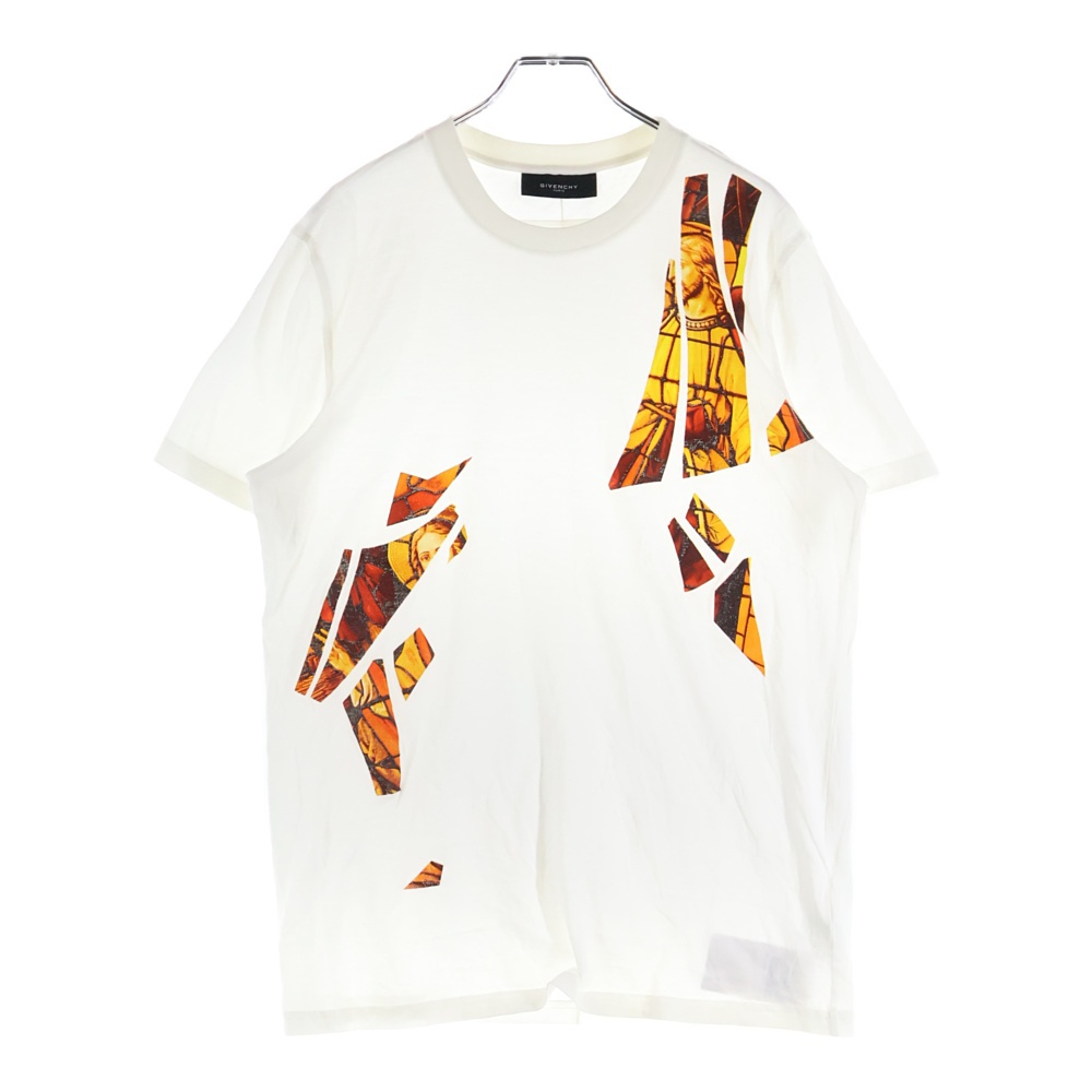 グラフィックプリント クルーネック 半袖シャツ カットスニーカー ホワイト Bランク