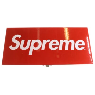 17SS Large Metal Storage Box ラージ メタル ロゴデザイン ストレージボックス レッド/ホワイト Bランク