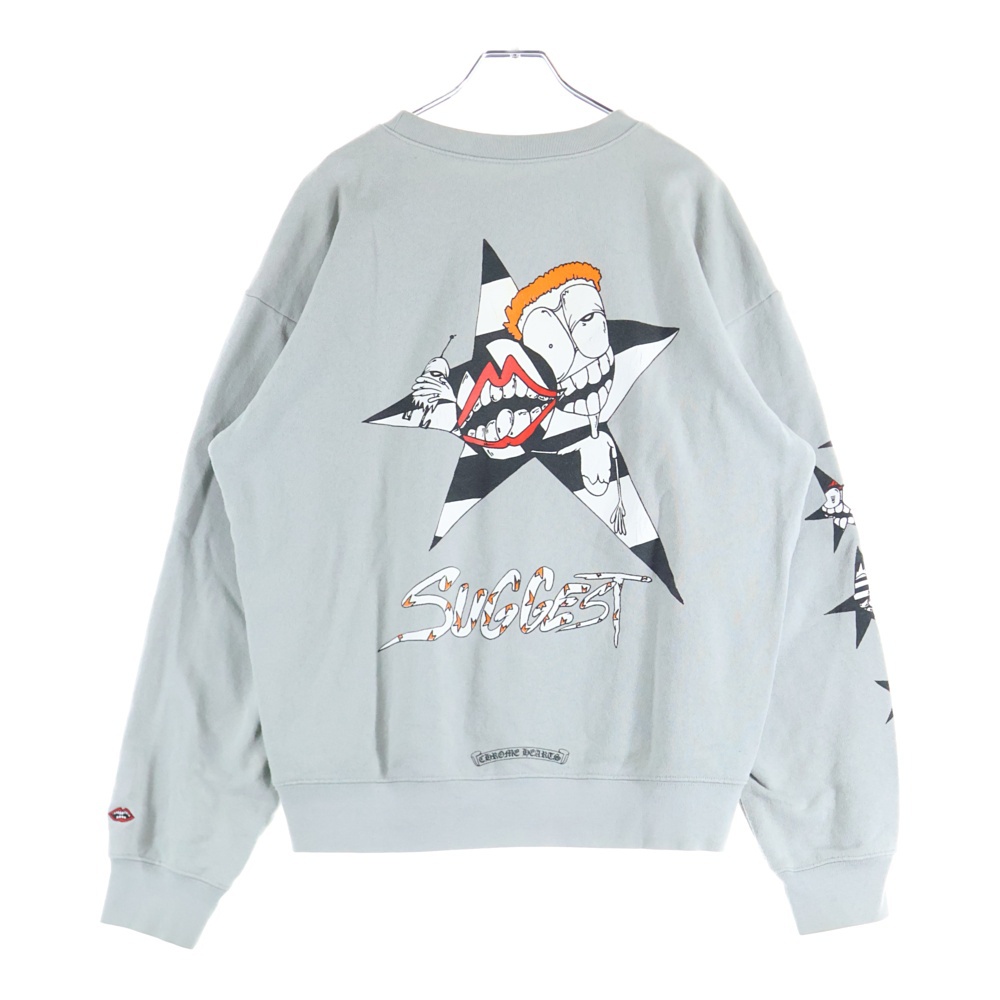 20SS ×MATTY BOY PPO SUGGEST SPACE GRY SWTSHRT マッティボーイ サジェストスペースグレー クルーネック スウェットトレーナー グレー Bランク