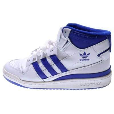 FORUM MID フォーラム ミッドカットスニーカー ホワイト/ブルー US9/27cm FY4976 Bランク