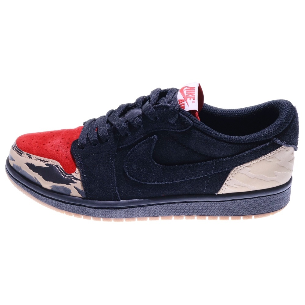 ×Sole Fly AIR JORDAN 1 LOW BLACK AND SPORT RED ソールフライ エアジョーダン1 ローカットスニーカー マルチ US8/26cm DN3400-001 Bランク