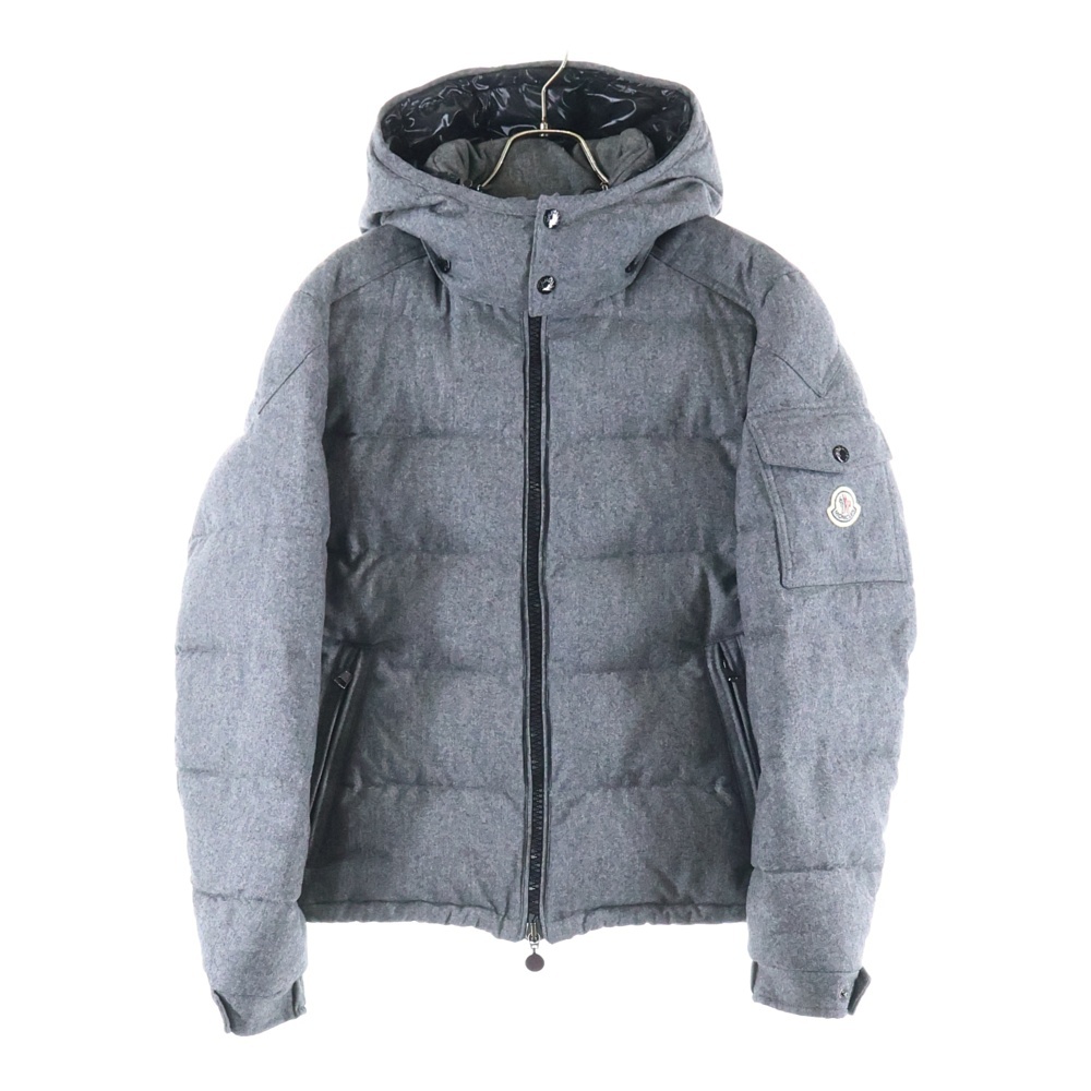 MONTGENEVRE DOWN JACKET モンジュネーブル ウール ナイロン ダウンジャケット グレー 40306 Bランク