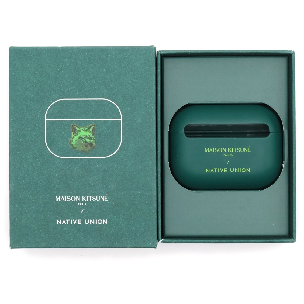 NATIVE UNION プリント シリコン エアポッズプロ イヤホンケース グリーン Bランク