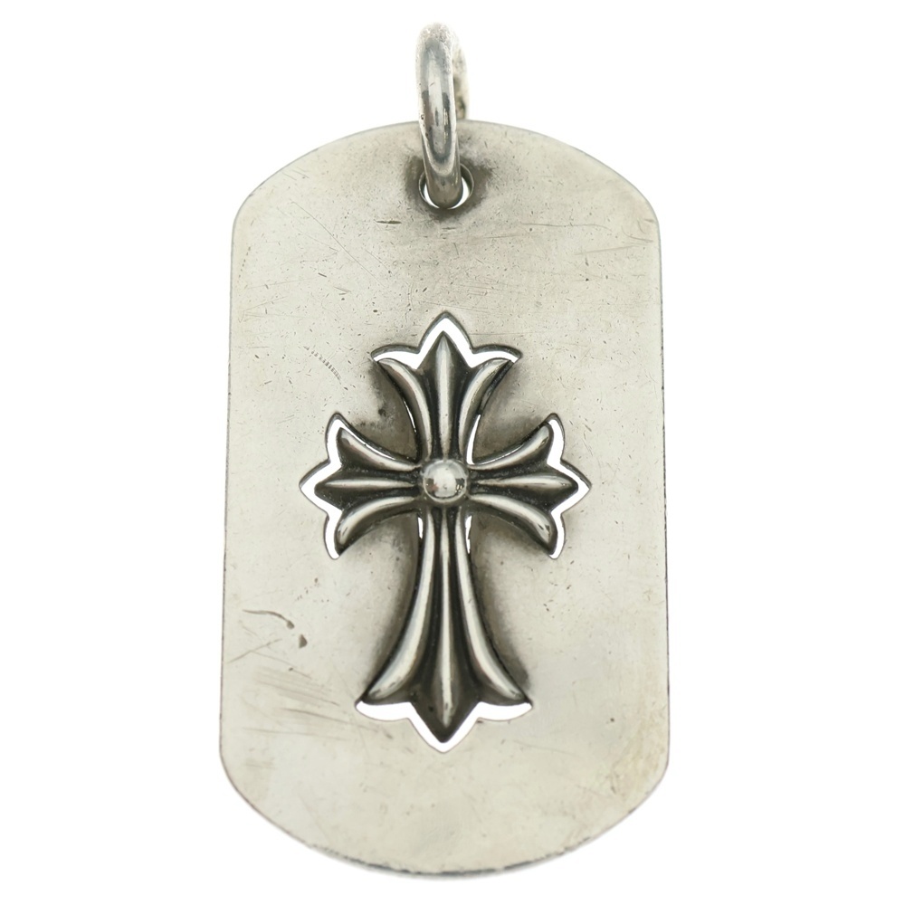 D TAG LRG TNY CRS カットアウトタイニーCHクロス ラージドッグタグ ネックレストップ シルバー Bランク