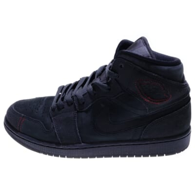 AIR JORDAN 1 MID SE CRAFT エアジョーダン1 ミッドカットスニーカー ブラック US8/26cm FD8634-001 Bランク