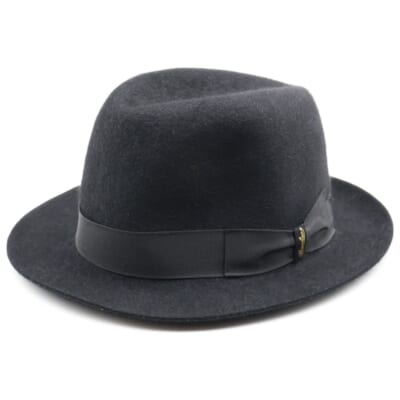中折れフェルトハット 帽子 ブラック Bランク