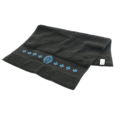 ホースシュー刺繍 コットン バスタオル ブラック Aランク