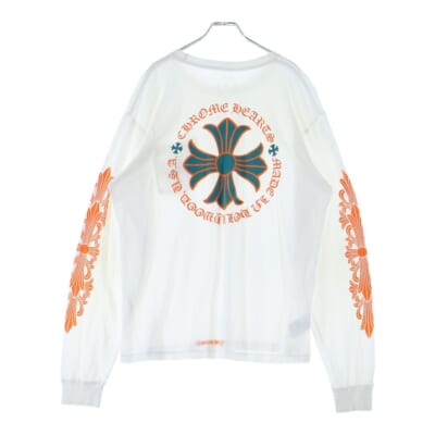 Miami Limited Back Cross L/S Tee マイアミ限定 CHプラス フローラルクロス 長袖Tシャツ ロンT ホワイト Bランク