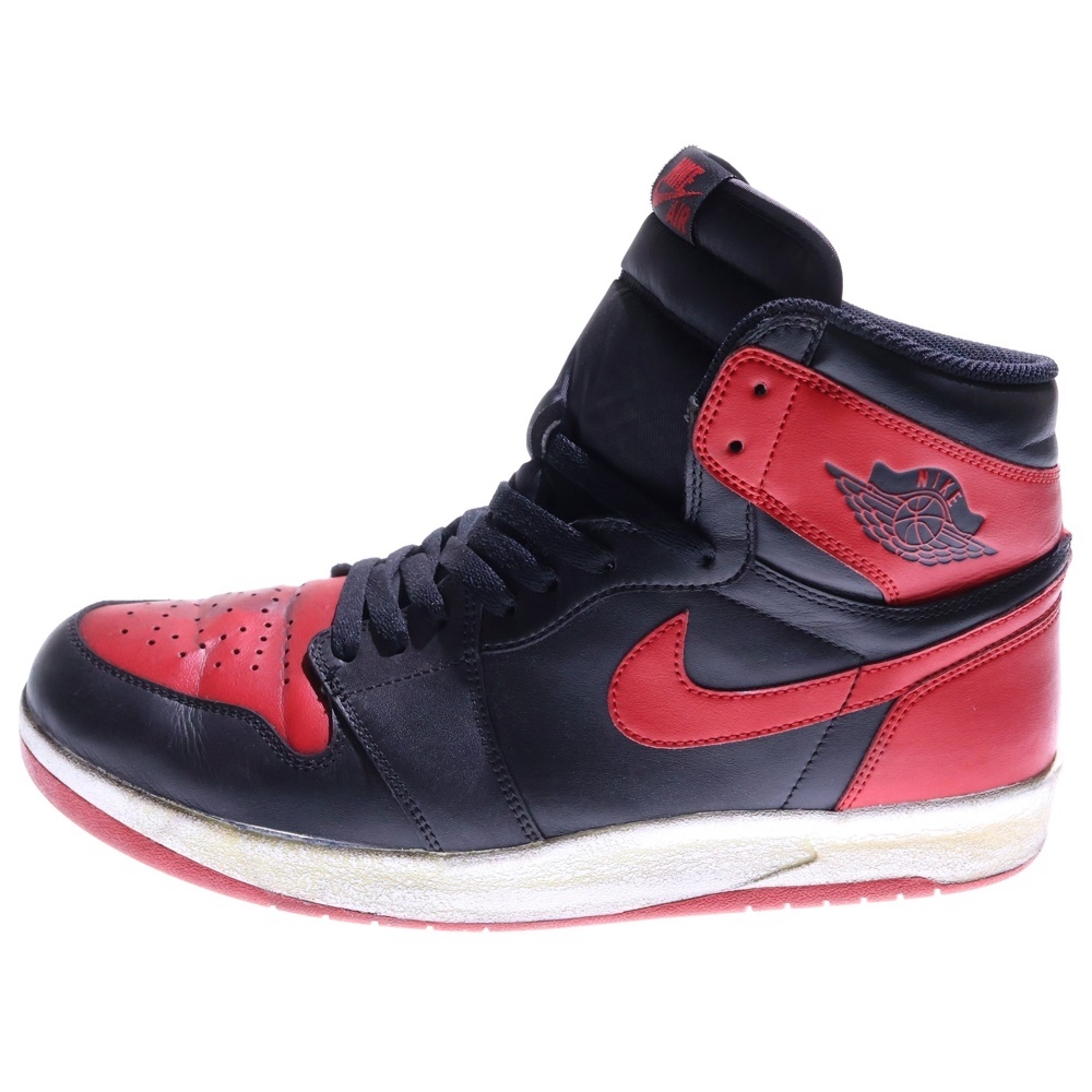 【観賞用2015年製】 AIR JORDAN 1.5 HIGH THE RETURN GYM RED エアジョーダン1.5 ハイザリターン ハイカットスニーカー ブラック/レッド US12/30cm 768861-001 Bランク