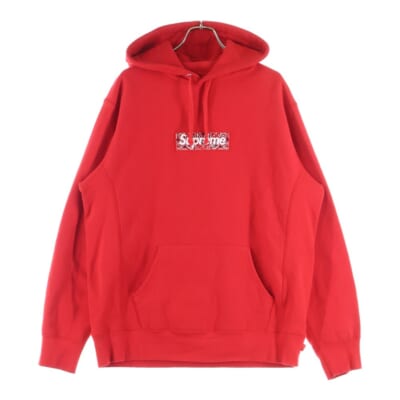 19AW Bandana Box Logo Hooded Sweatshirt バンダナ ボックスロゴ スウェット プルオーバーパーカー レッド Bランク