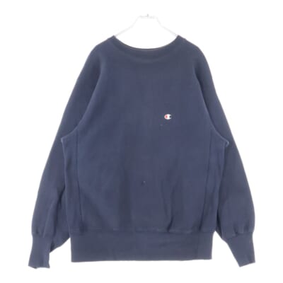 90S VINTAGE ヴィンテージ リバースウィーブ クルーネック スウェット トレーナー ブラック Bランク