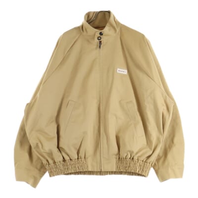 24SS ロゴ コットンギャバジン ボンバージャケット ブルゾン ベージュ JUMU0155UX Aランク