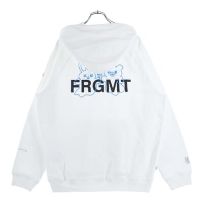 25AW ×FRAGMENT フラグメント ロゴプリント スウェット プルオーバーパーカー ホワイト K109U8G00001 Aランク