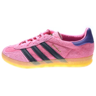 WMNS GAZELLE INDOOR ウィメンズ ガゼル インドア スウェードレザー ローカットスニーカー ピンク レディース US8/25cm IE7002 Aランク