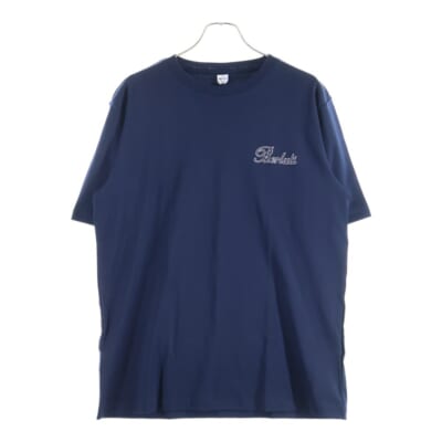 Thabor スモールロゴ刺繍 クルーネック半袖Tシャツ ネイビー R26JRS124 Sランク