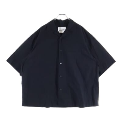 24SS コットンオープンカラー半袖シャツ ブラック J47DL0145 Bランク