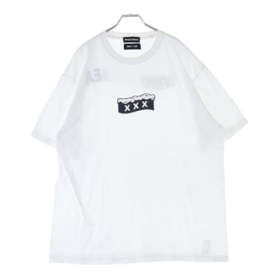 ×GOD SELECTION XXX ×ゴッドセレクション コラボ フロントデザイン 半袖Tシャツ カットソー ホワイト Bランク