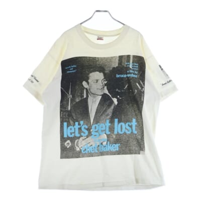 90s BRUCE WEBER let's get lost starring chet baker フォトプリント Tシャツ 半袖カットソー ホワイト Bランク