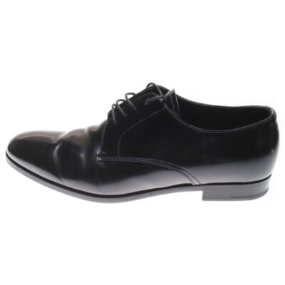 レザーレースアップ ローカットシューズ ローファー ブラック 2EB174 Bランク
