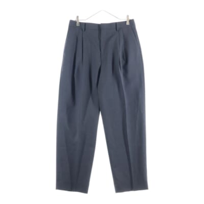 21SS WASHABLE WOOL TROPIC ウォッシャブル トロピカルクロス ウール パンツ チャコールグレー A21SP02WH Sランク