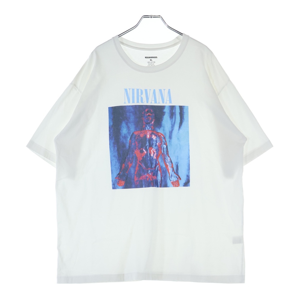 ×NIRVANA TEE ニルバーナ クルーネック 半袖Tシャツ カットソー ホワイト Bランク