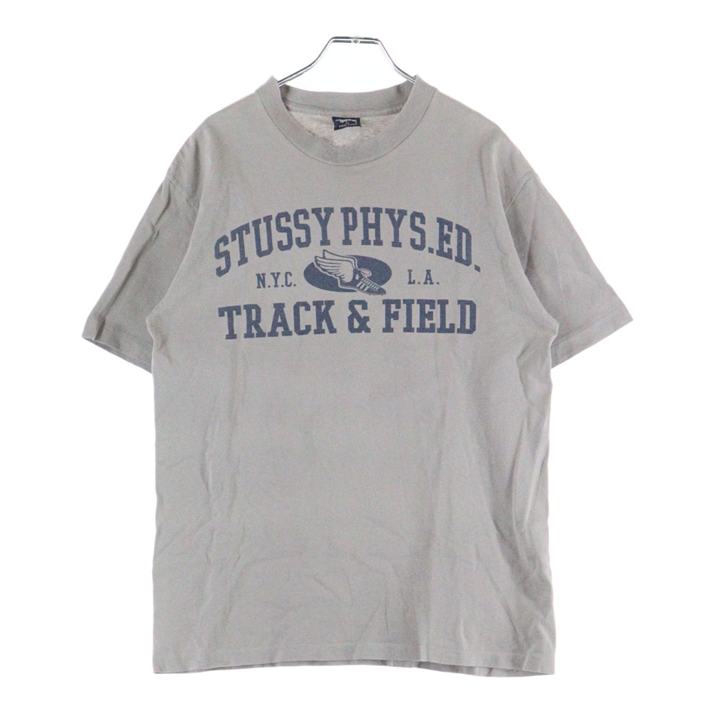 90s Track & Field 紺タグ 半袖Tシャツ カットソー グレー Bランク