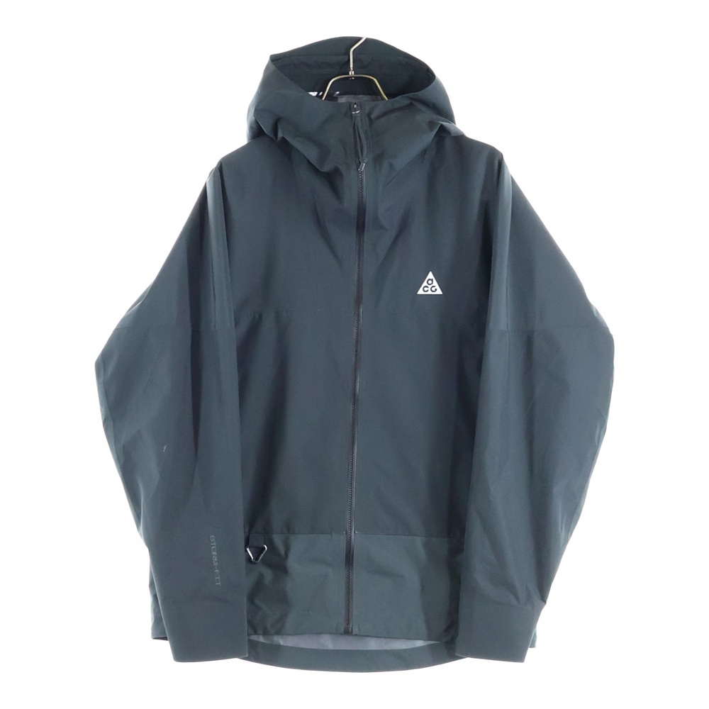 AS M ACG SF CASCADE RNS JKT FZ OFF NOIR DR5265-045 ロゴ刺繍 フルジップアップ フーデッドジャケット ブラック Bランク