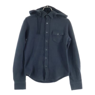 初期タグ キルティング フーディー 長袖シャツ ブラック Bランク